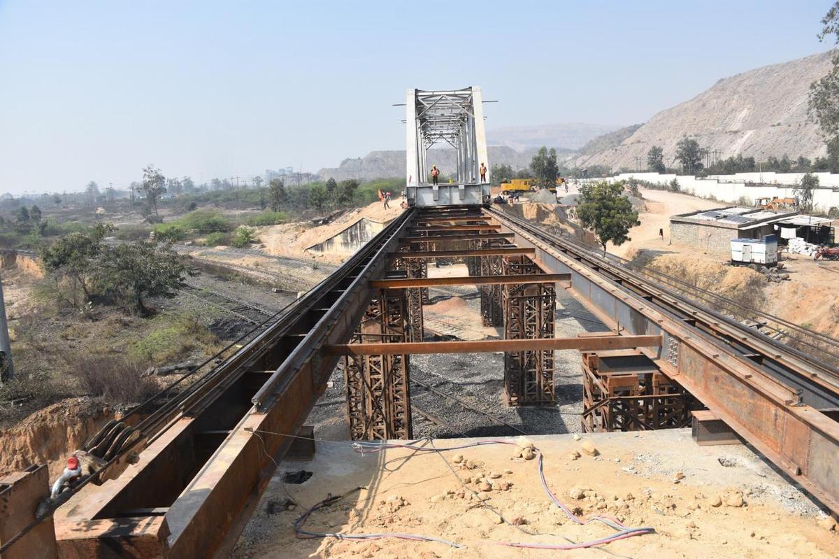 61m Open Web Girder aerial view