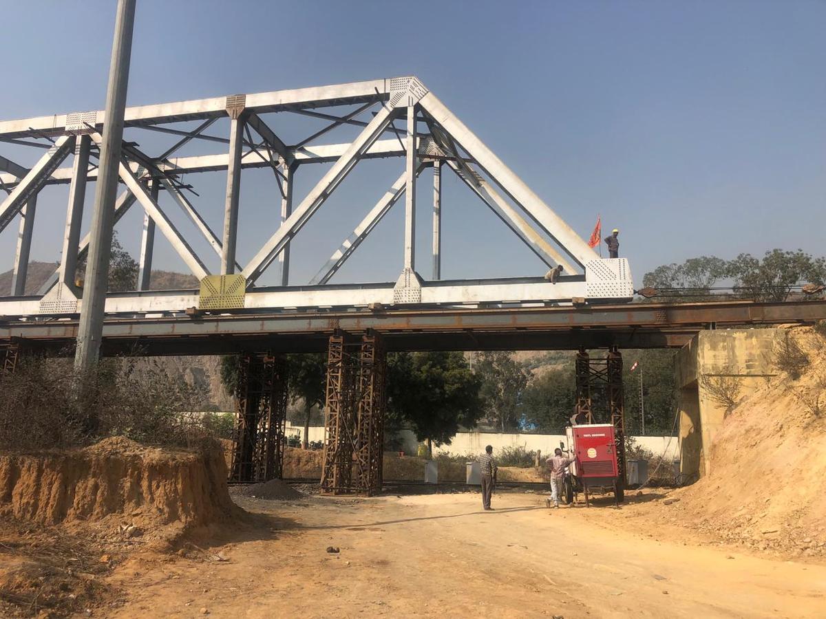 61m Open Web Girder under view