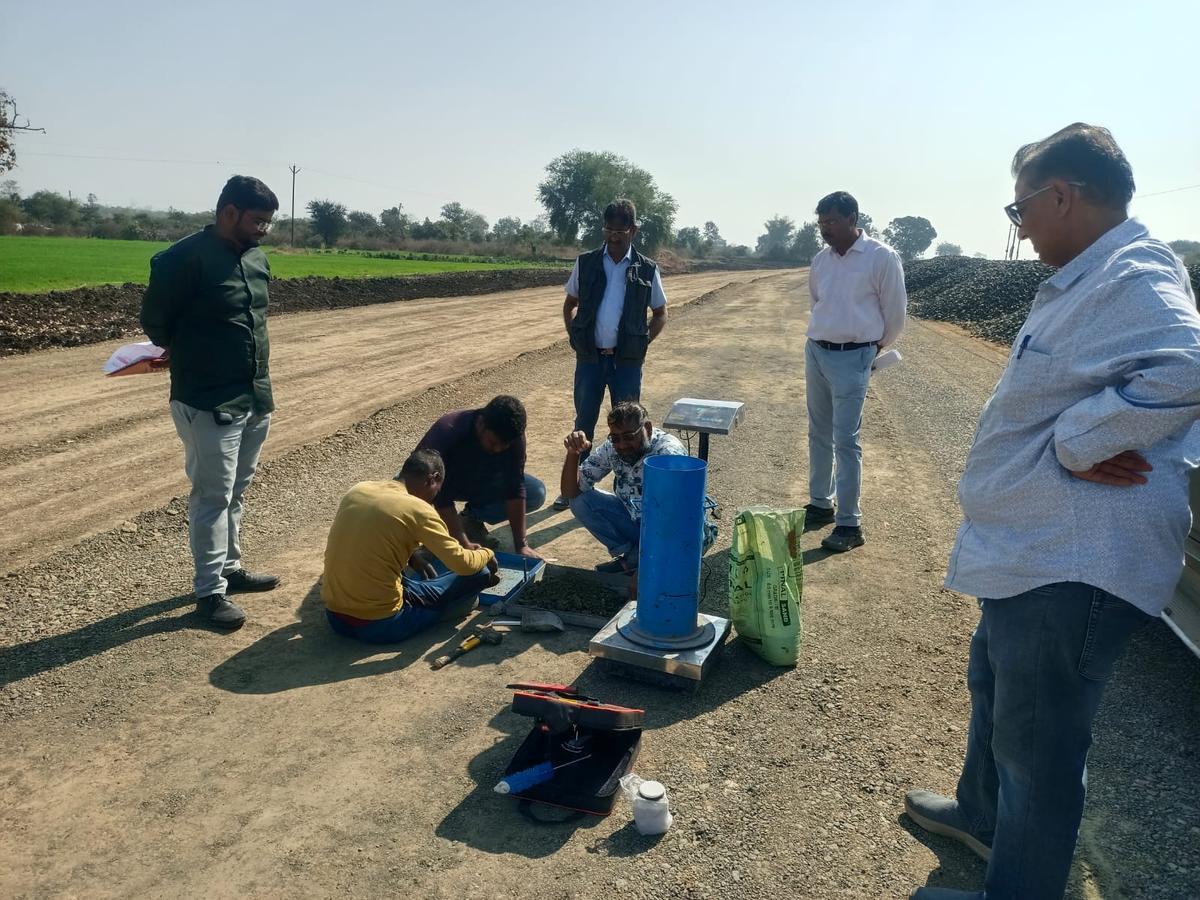 Quality inspection soil density test
